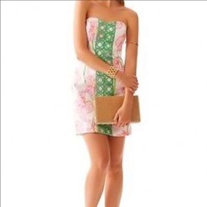 Lilly Pulitzer resort clover Angela strapless NWT fits size 2 - 4 / tag is sz 0